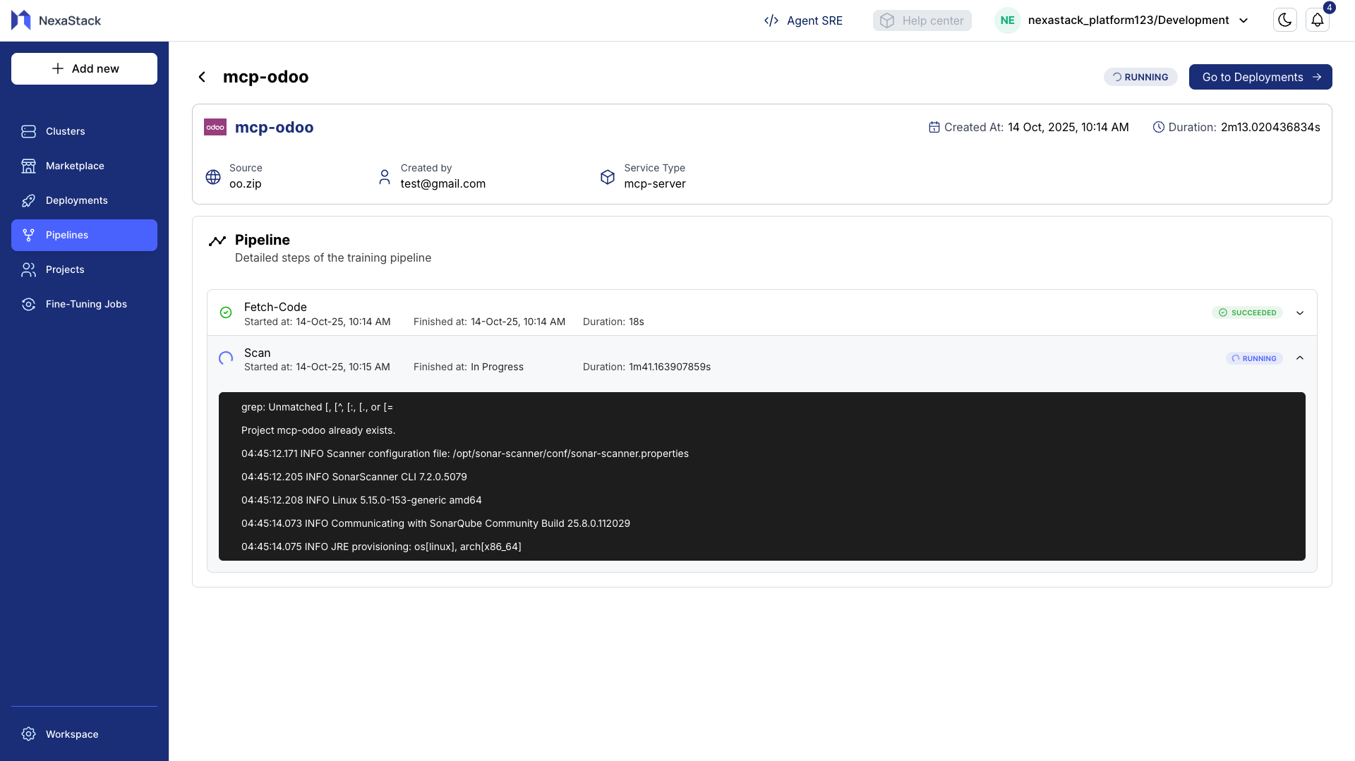 MCP Deployment Pipeline