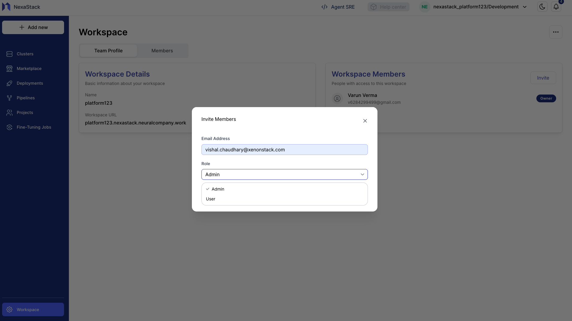 Invite Members Button