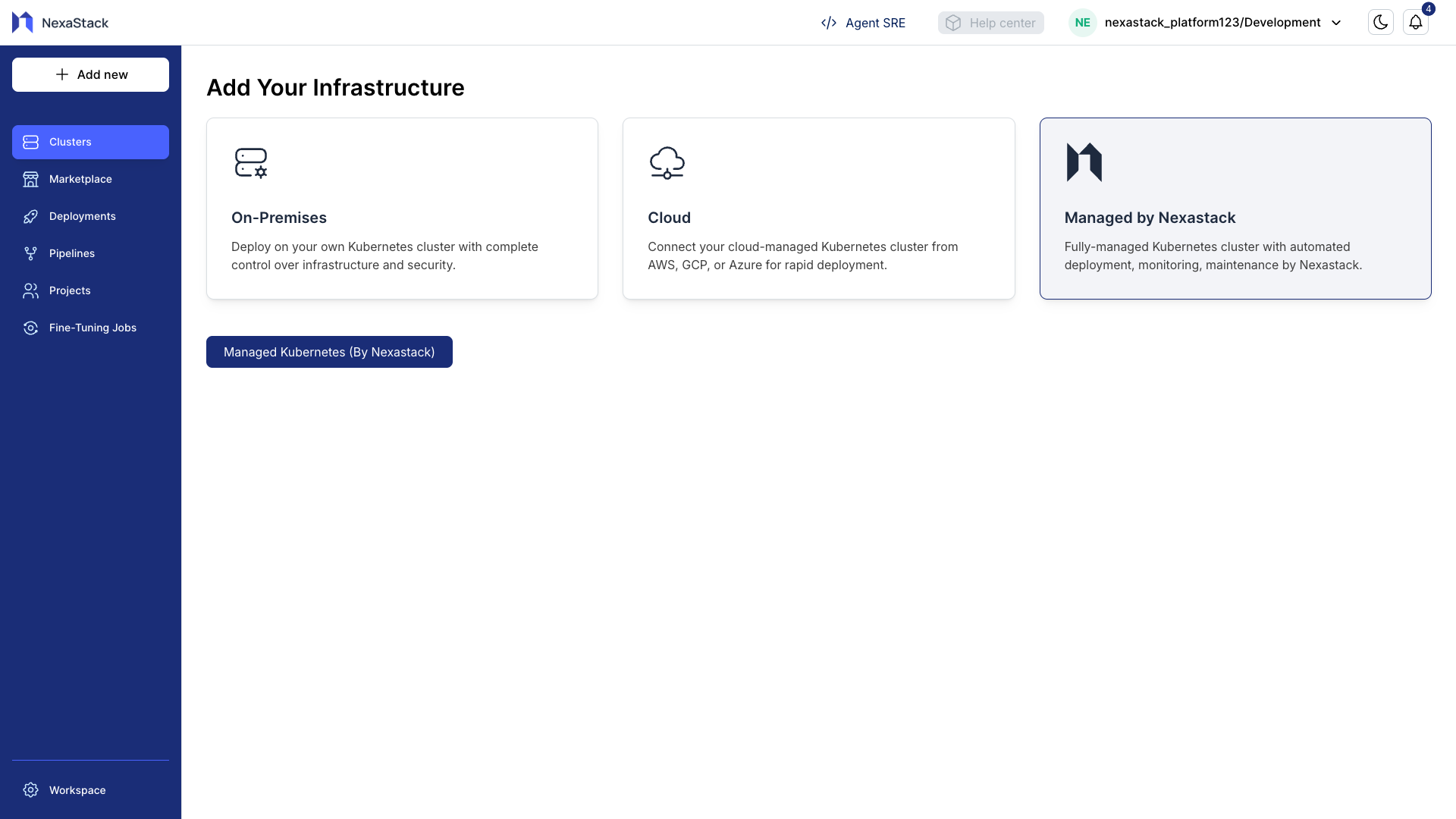 Managed Cluster Section